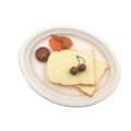 Disposable Eco-friendly 12.5" Oval Sugarcane Bagasse Plate